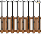 8 Pack 5Ft String Light Poles,Outside String Lights,Outdoor Light Poles,Metal Poles Stand for Patio,Backyard,Deck