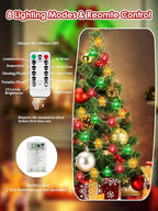Christmas Fairy Lights Battery Operated with Remote, 10FT 30 LED Gingerbread Man Christmas Tree Lucky Bag String Lights with 8 Modes & Timer, Twinkle Lights for Outdoor Indoor Party Xmas Decorations