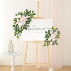 Artificial Flowers Decorations Pack of 2,Centerpieces for Wedding Reception Backdrop Decoration, Floral Decor Wall Home Entryway OutdoorDecorations (Creamy Pink)