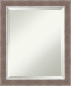 Amanti Art Brown Bathroom Mirror for Over Sink, 23x19 Noble Mocha Rectangle Vanity Mirror, Small Casual Frame, Hangs Horizonally and Vertically, Bathroom Wall Decor, Beveled Edge
