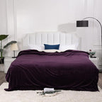 NANPIPER King Size Sherpa Blanket, Soft Fleece Throw for Bed, Reversible Thick Fuzzy Blanket for Winter (Purple, 90x108 inches)