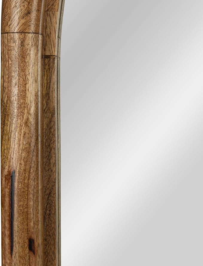 Creative Co-Op Arched Mango Wood Wall Mirror, Natural