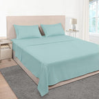 Mejoroom California King Size Sheet Set - Soft Microfiber Bed Sheets,Deep Pocket Fitted Sheet, Breathable, Wrinkle & Fade Resistant - 4 Piece (California King, Grayish Green)