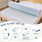 Airensky 3 Inch Memory Foam Mattress Topper, Cooling Gel Infused High Density Cal King (72"x84") Topper with Removable Washable Cover, Bed Topper for Pressure Relief Back Pain, CertiPUR-US Certified