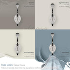 Amerock H5546526 | Adare Double Prong Decorative Wall Hook | Polished Chrome Hook for Coats, Hats, Backpacks, Bags | Hooks for Bathroom, Bedroom, Closet, Entryway, Laundry Room, Office