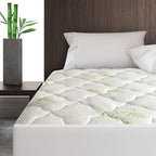 Air Mattress Cover Full Size Mattress Topper, Viscose Made from Bamboo Quilted Mattress Pad Topper, Noiseless Extra Plush Pillow Top Mattress Topper Full (15-23'' Deep Pocket)