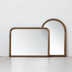 Creative Co-Op Arched Mango Wood Wall Mirror, Natural