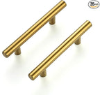 Ravinte 35 Pack 5 Inch Cabinet Pulls Brushed Brass Stainless Steel Kitchen Drawer Pulls Cabinet Handles 5”Length, 3” Hole Center