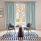 Lazzzy Velvet Blackout Curtains Thermal Insulated Room Window Drapes Super Soft Luxury Curtains for Living Room Bedroom Rod Pocket 2 Panels, Misty Blue, 52" W x 84" L