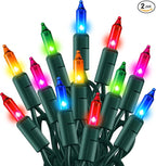 Dazzle Bright Christmas Mini String Lights, 30FT 150 Incandescent Light Up Fairy Lights with UL Certified Xmas Decorations for Indoor Outdoor Yard Party Christmas Tree Decor (Multi-Colored, 1)