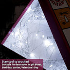 HXWEIYE 6 Pack White Fairy Lights Battery Operated, 7ft 20LED Mini Fairy Mason Jar String Light, Waterproof Firefly Starry Lights for DIY Wedding Party Bedroom Patio Christmas Décor