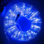 33ft LED Rope Lights, 110V 2 Wire Connectable Blue Rope Lights Outdoor, 240 LED Waterproof Blue Rope Christmas Lights for Deck, Patio, Pool, Camping, Halloween Decorations