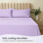 LuxClub 3 PC Sheet Sheets Deep Pockets Wrinkle Free-Kids-Fitted Sheets Machine Washable Hotel Bedding Silky Soft - Lavender Twin