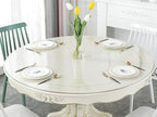 Deep Dream 1.5mm Thick 66 Inches Clear Round Table Protector, Round Table Cover, Tablecloth Protector, Table Protector for Dining Room Table & Office