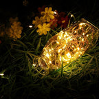 GDEALER 4 Pack 16.4 Feet 50 Led Fairy Lights Battery Operated with Remote Control Timer Waterproof Copper Wire Twinkle String Lights for Christmas Bedroom Indoor Outdoor Wedding Dorm Decor Warm White
