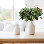 4 Pcs Artificial Magnolia Leaves Branches 30 Inch Each with 3 Branches with Magnolia Fruit Faux Stems for Indoor Outdoor Home Wedding Floral Arrangement Decoration