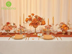 Alecono Artificial Flowers, Orange Fake Flowers for DIY Fall Wedding Bouquets, Wedding Cake Flowers for Table Centerpieces Baby Shower Birthday Party Home Decorations