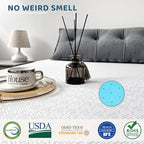 Airensky 4 Inch Memory Foam Mattress Topper twin xl College Dorm, Cooling Gel Infused High Density with Removable Skin-Friendly Cover, Pressure Relief Back Pain, CertiPUR-US Certified, Twin XL 39"x75"