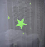 BCBYou Mosquito Net Canopy with Glow in Dark Stars for Baby, Kids, and Adults - Cover The Crib, Kids Bed, Full Size Bed (White)