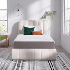 Amazon Basics Memory Foam Mattress, Soft Plush Feel, 12 Inch, Full, White/Grey