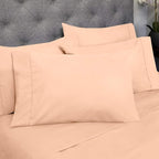 6 Piece Bed Sheet Set, Full, Peach