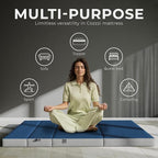 4 Inch Twin Folding Mattress for Floor and Traveling with Removable Cover - Lightweight and Portable Mattress for Adults & Kids - Compact and Easy to Storage (75in x 39in x 4in)