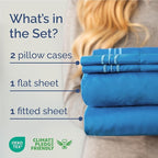 Full Size 4 Piece Sheet Set - Comfy Breathable & Cooling Bed Sheets Set - Hotel Luxury Bedding for Women, Men, Kids, Teens, Boys & Girls - Deep Pockets, Soft and Wrinkle Free - Oeko-Tex - Royal Blue