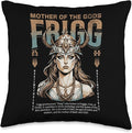 Nordic Vikings Legends Old Norse Mythology Gods Frigg Nordic Scandinavian Legends Old Norse Mythology Gods Throw Pillow, 16x16, Multicolor
