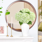 6 Pcs Real Touch Hydrangea Artificial Flowers, 21" Light Green Full Faux Hydrangea Flowers Latex Fake Flowers for Home Decor Party Floral Arrangements Wedding Bouquets Centerpieces Outdoor Decor