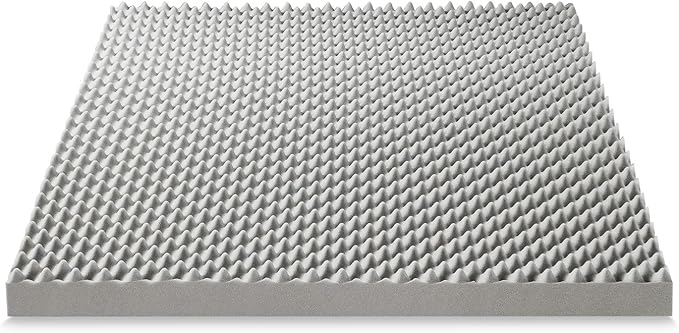 Best Price Mattress Mellow 4 Inch Egg Crate Memory Foam Mattress Topper with Infusion, Queen