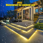 33FT 360 LED Rope Lights Outdoor - Connectable Waterproof Flexible Tube Lighting for Deck, Patio, Garden, Stair Railing & Above Cabinet Decor(Warm White)