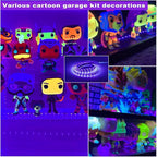 roperry 40ft LED Black Light Strip Kit, 720 Units Lamp Beads, Non-Waterproof Blacklights for Glow Party, Indoor Birthday, Body Paint,Halloween (Indoor)