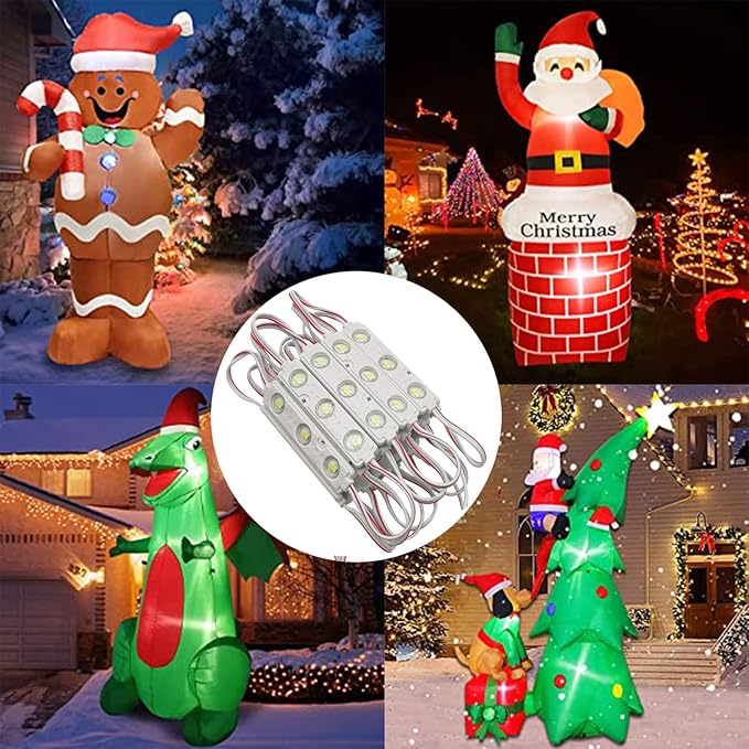 LED Module, Decorative Light White 10pcs 5 Ft 5730 SMD 150LM Per Module IP65 Waterproof for Letter Sign Advertising Signs With Tape Adhesive Backside (White Light)