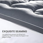 SLEEP ZONE Twin XL Mattress Topper for College Dorm Cooling Mattress Pad Cover Fluffy Down Alternative Bed Topper 8-21 Inch Deep Pocket, Twin XL
