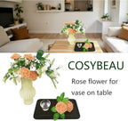 Artificial Rose Flowers 25pcs, Light Orange Foam Fake Rose Faux Flower for Wedding Bouquets Bridal Shower Centerpieces Floral Arrangements Home Decorations Party Backdrops Table
