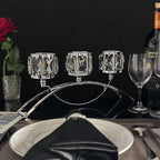 3 Arms Crystal Candle Holders, Arch Candlestick Table Candelabras Centerpieces for Wedding, Dinning Room, Cabinet Ornaments, Home Decoration， Gift (3-arm Arched, Silver)