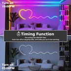 50Ft Neon Rope Lights,Flexible Led Rope Lights Control with App/Remote,Multiple Modes Rope Lights,IP65 Outdoor RGB Led Neon Lights Waterproof,Music Sync Gaming Led Neon Light Strip for Bedroom Decor