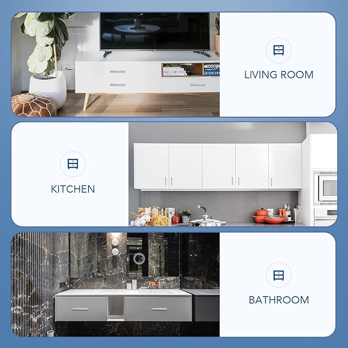 Ravinte 1 Pack Stainless Steel 4 Inch Cabinet Pulls Brushed Nickel Kitchen Cabinet Handles Square Kitchen Hardware for Cabinet Come with Screwdriver