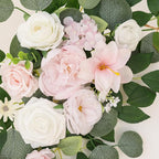 Artificial Flowers Decorations Pack of 2,Centerpieces for Wedding Reception Backdrop Decoration, Floral Decor Wall Home Entryway OutdoorDecorations (Creamy Pink)