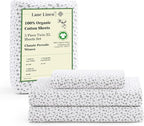LANE LINEN RV Queen Sheets Set - 100% Organic Cotton Camper Sheet Sets 15" Deep Pocket Fitted - Haze Grey