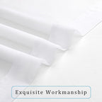 OWENIE Sheer White Curtains, Sheer Curtains 90 inches Long 2 Panels Set, Rod Pocket Voile Fimly Sheer Drapes for Living Room/Bedroom, 2pcs, Each 42" W x 90" L