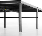 Best Price Mattress 16 Inch Metal Platform Bed Frame, Heavy Duty Steel Slats, Black, Full (SPSC-16BK-F)