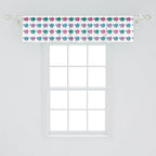 Ambesonne Funny Sloth Window Valance, Colorful Art Repeating Lazy Animal on Plain Backdrop, Curtain Valance for Kitchen Bedroom Decor with Rod Pocket, 54" X 12", Dark Seafoam Pink