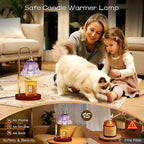 Adjustable Candle Warmer Lamp with Timer: Wax Warmer for Scented Wax Gifts for Women - Birthday Gifts for Women fits All Candle Jar, House Warming Gifts New Home Decor (Purple)