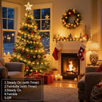 4 Pack Timer Fairy Lights Battery Operated 16.4Ft 50 LEDs Silver Copper Wire Christmas Twinkle Lights with 5 Lighting Modes for Indoor Outdoor Wedding Holiday Yard Decorations (Warm White)
