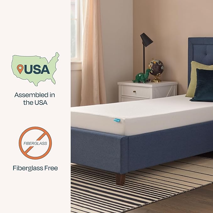 Linenspa 6 Inch Gel Infused Memory Foam Mattress – Full Size – Medium Firm - Low Profile Bed - Mattress in a Box - Youth or Kids Bedroom - Pressure Relieving and Breathable – CertiPUR-US Certified