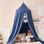 dix-rainbow Princess Decor Canopy for Kids Bed, Soft and Durable Bed Canopy for Girls Room Tent Canopy Dreamy Mosquito Net Bedding, Children Reading Nook Canopies Indoor(Blue)