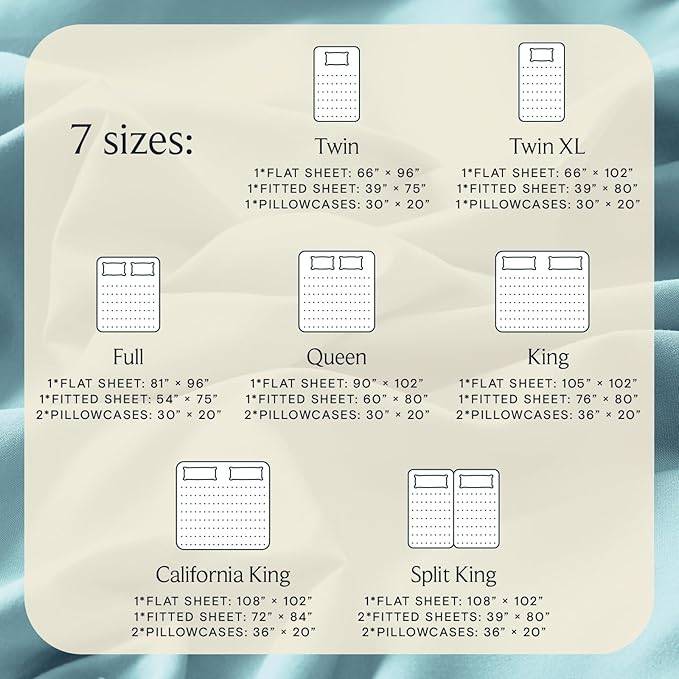 LuxClub 4 PC Queen Sheet Set, Queen Size, Deep Pockets Wrinkle Free Cooling Bed Sheets Machine Washable Hotel Bedding Silky Soft - Aqua Queen