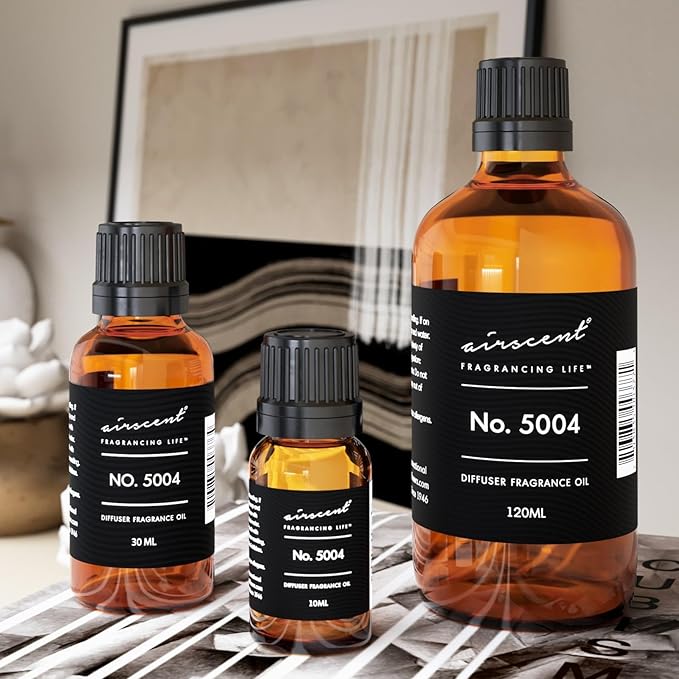 AirScent Fierce-Inspired Diffuser Oil - No. 5004 A and F Perfume Dupe - Premium Fragrance Oil Blend for Ultrasonic and Waterless Diffusers and Crafting - 120 ml, 4 fl oz Glass Bottle with Dropper