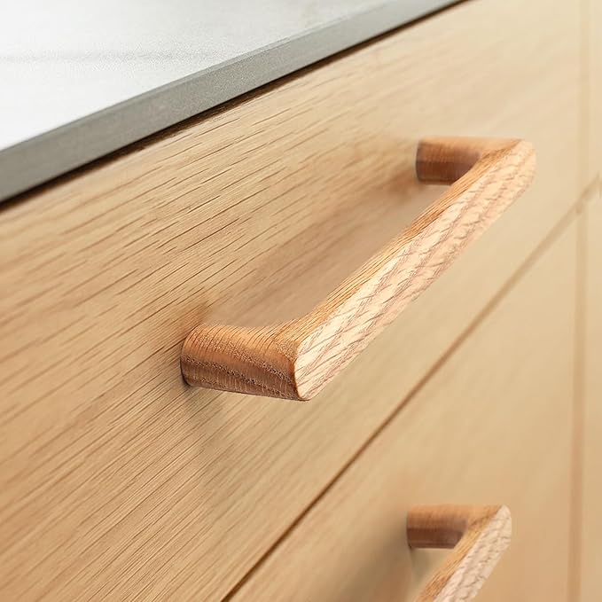 Walnut Round 5 in 2 pcs Wooden Drawer Pulls Handle pulls for cabinets Kitchen Cabinet Drawer pulls Cabinet Door Pull